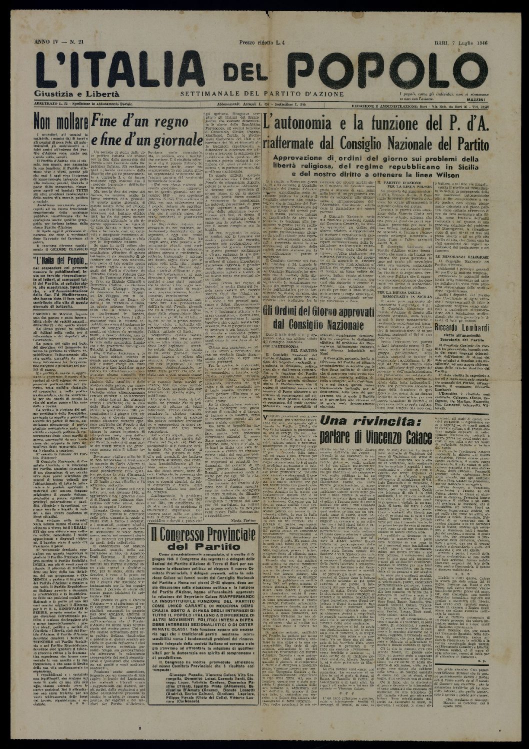 L'Italia del popolo